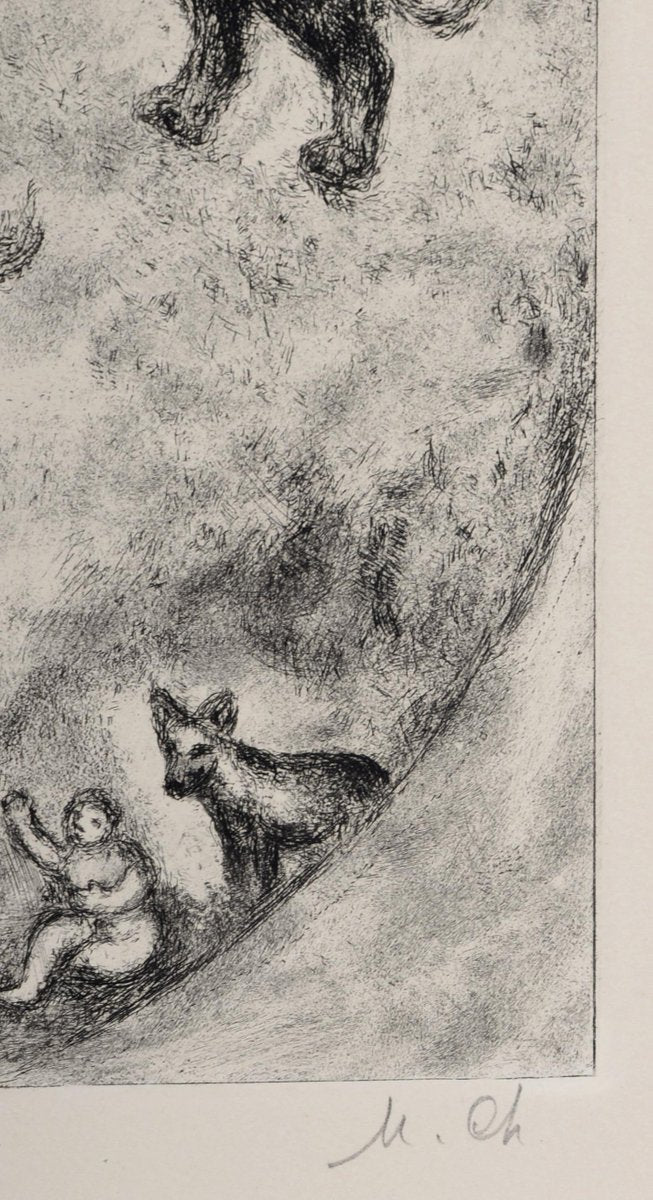 Marc Chagall, The Reconciliation of All the Creatures (Isaiah 11: 5-9), 1958, Original Etching