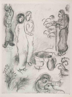 Marc Chagall, Two Girls at the Well, Héliogravure, 1960-ZCI-2032741