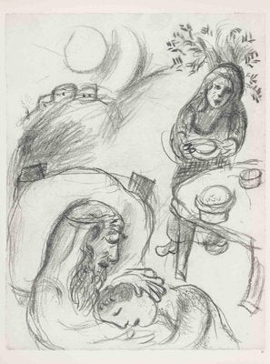 Marc Chagall, Two Girls at the Well, Héliogravure, 1960-ZCI-2032741