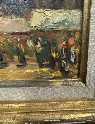 Marcel Bertoin, Outdoor Scene, Oil on Wood, 20th Century-NRK-2027763