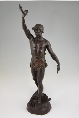 Marcel Debut, Sculpture of Aladdin and the Magic Lamp, Bronze-KTN-1318540