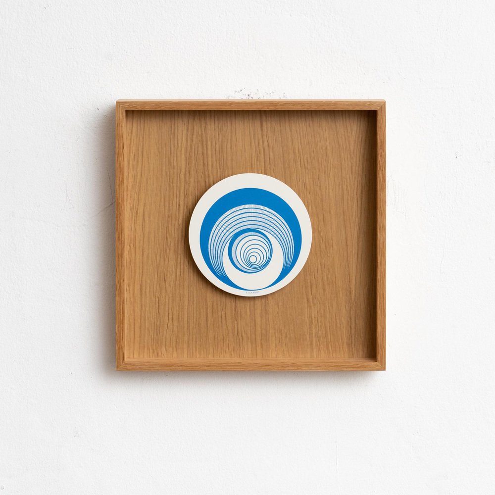 Marcel Duchamp, Blue Escargot Rotorelief from Konig Series 133, 1987, Wood