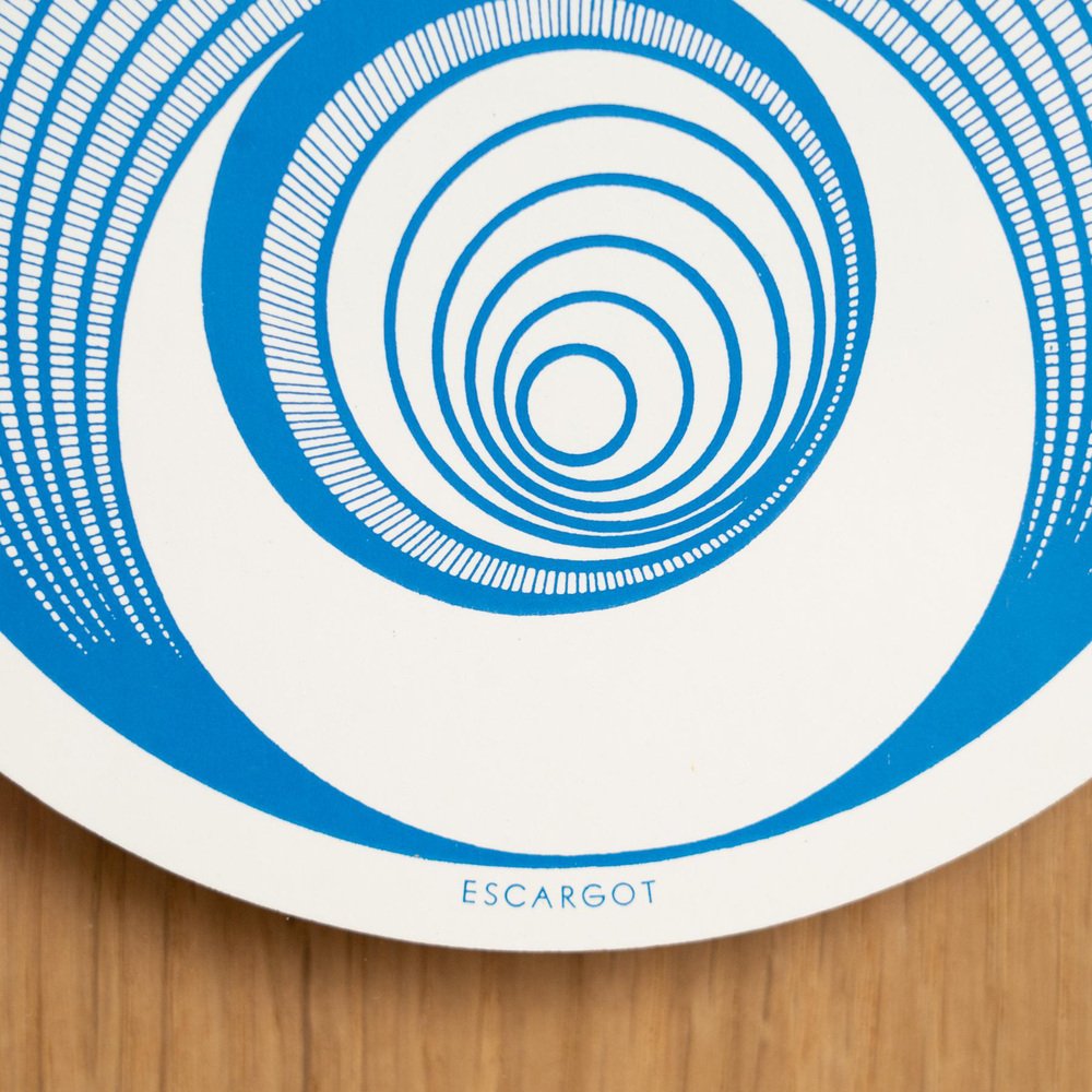 Marcel Duchamp, Blue Escargot Rotorelief from Konig Series 133, 1987, Wood