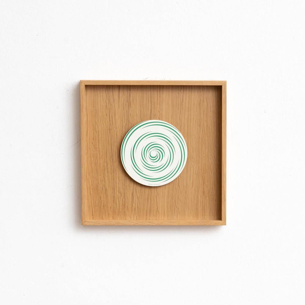 Marcel Duchamp, Green White Spirale Blanche Rotorelief from Konig Series 133, 1987, Wood