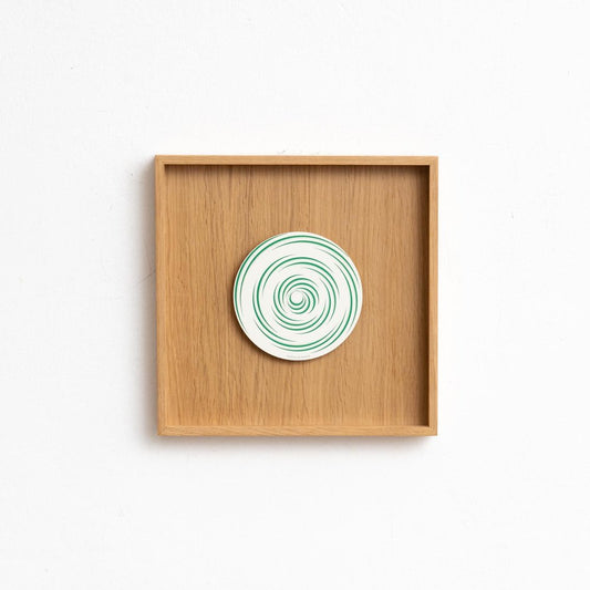 Marcel Duchamp, Green White Spirale Blanche Rotorelief from Konig Series 133, 1987, Wood