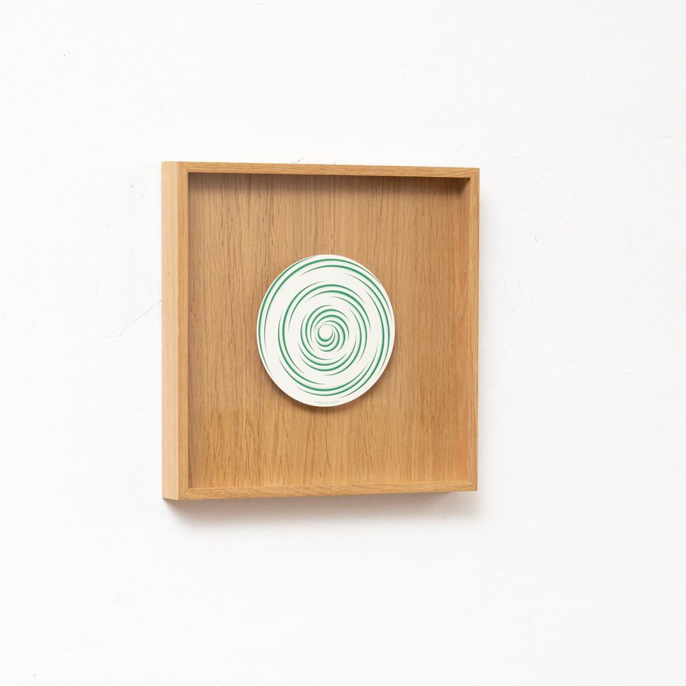 Marcel Duchamp, Green White Spirale Blanche Rotorelief from Konig Series 133, 1987, Wood