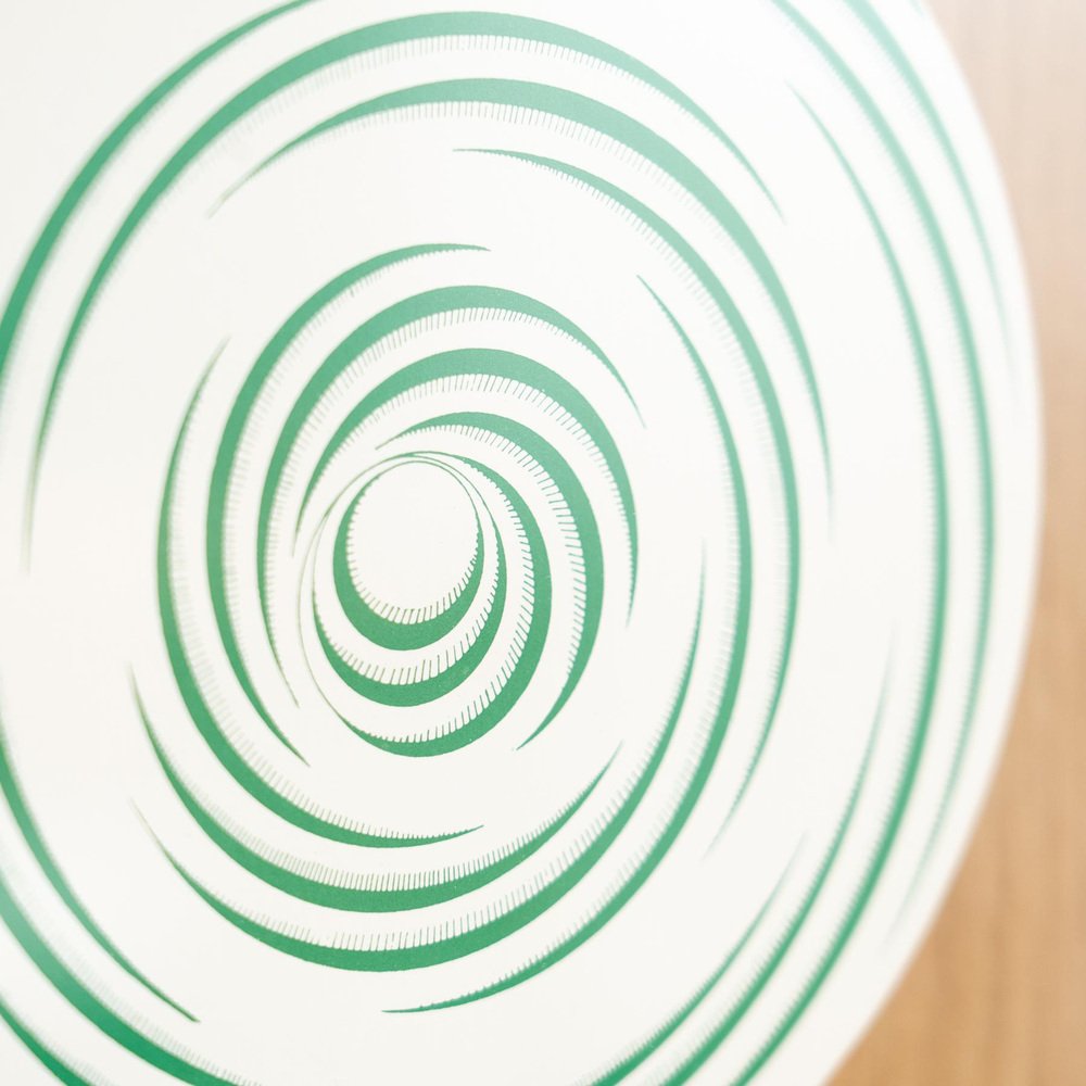 Marcel Duchamp, Green White Spirale Blanche Rotorelief from Konig Series 133, 1987, Wood