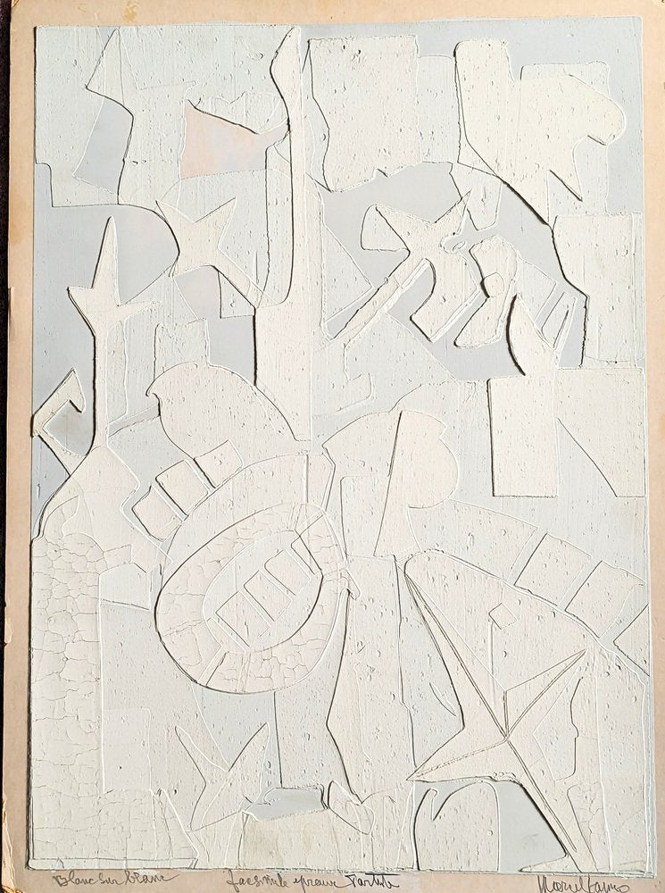 Marcel Janco, White on White, Mixed Media and Collage Plaster, 1960