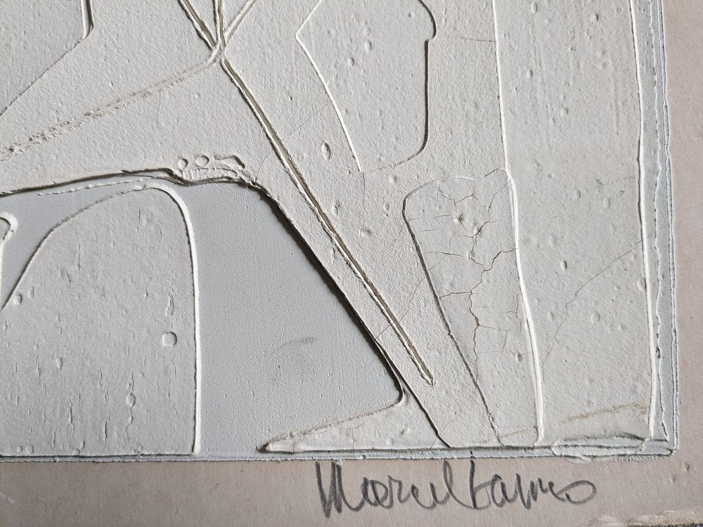 Marcel Janco, White on White, Mixed Media and Collage Plaster, 1960