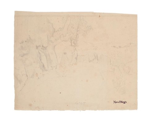 Marcel Mangin, Landscape, Pencil, Early 20th Century-ZCI-803008