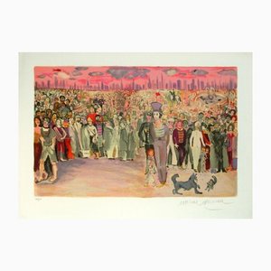 Marcel Marceau, Bip Et La Foule, 1981, Lithograph on Arches Paper-FMZ-1179847