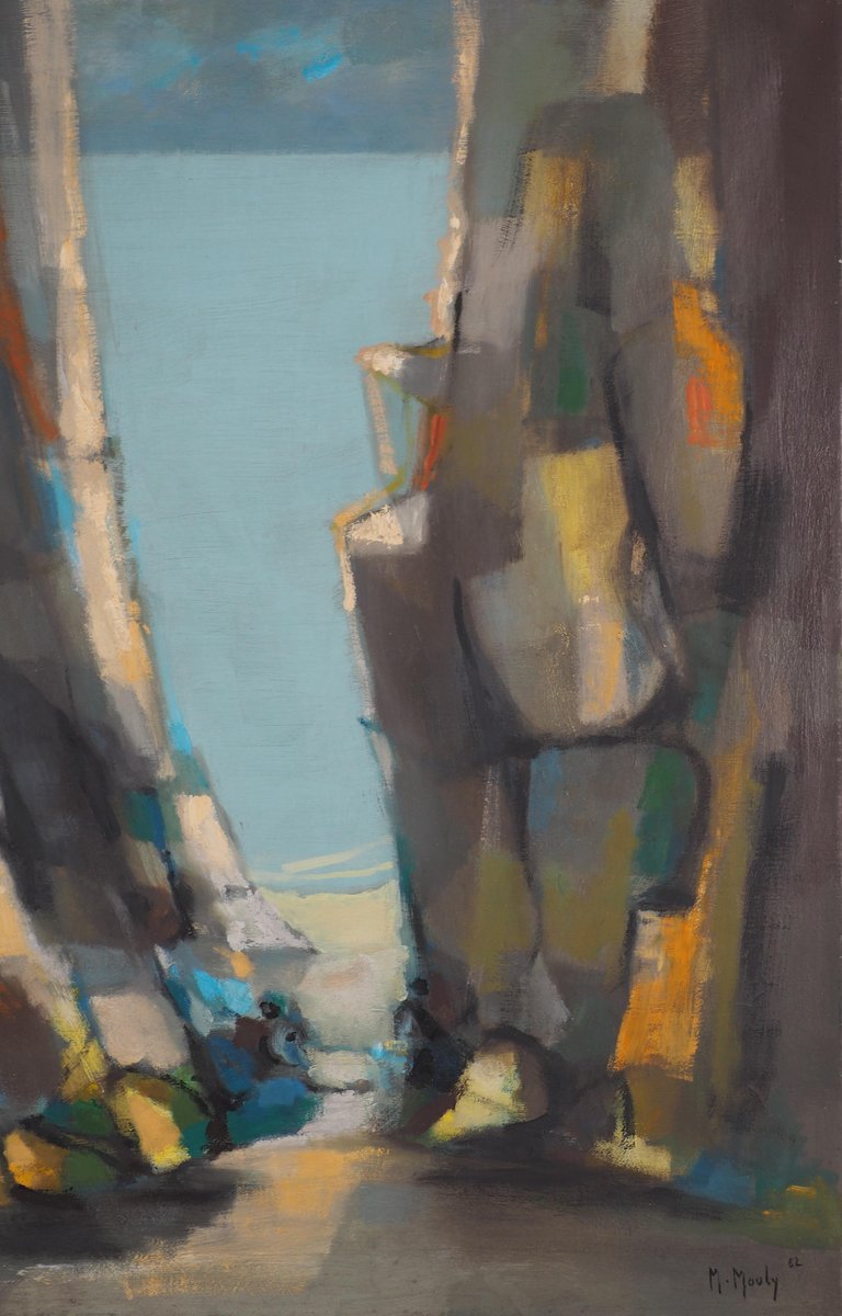 Marcel Mouly, Brittany, The Creek of Birochère, 1962, Oil on Canvas