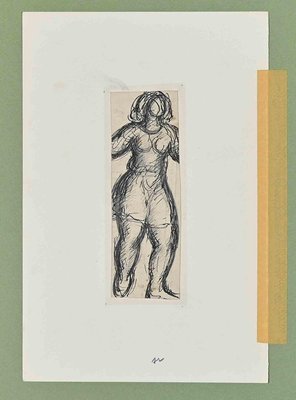 Marcel Spranck, Figure, Original China Ink and Pencil, Early 20th-Century-ZCI-1268880