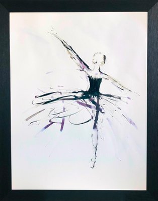 Marcela Zemanova, Arabesque, 2021, Ink on Paper, Framed-QNR-1087804