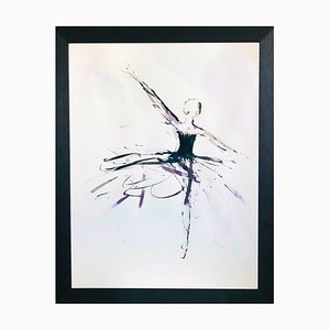 Marcela Zemanova, Arabesque, 2021, Ink on Paper, Framed-QNR-1087804