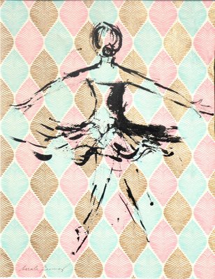 Marcela Zemanova, Ballerina I, 2021, Ink on Fine Art Paper, Framed-QNR-1095273