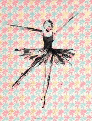 Marcela Zemanova, Ballerina III, 2021, Ink on Fine Art Paper, Framed-QNR-1095272