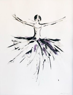 Marcela Zemanova, La danse des cygnes, 2021, Oil on Paper-QNR-1099182