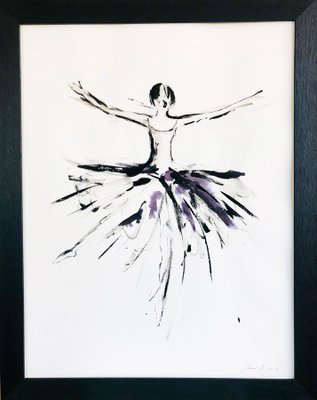 Marcela Zemanova, La danse des cygnes, 2021, Oil on Paper-QNR-1099182