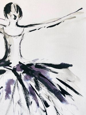 Marcela Zemanova, La danse des cygnes, 2021, Oil on Paper-QNR-1099182