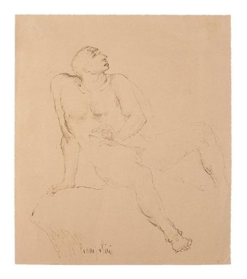 Marcello Ciampolini - Head of Man - Original Pen and Pencil on Paper - 1946-ZCI-872359