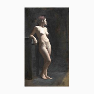 Marco Fariello, Nude of Klaudia from One Side, Oil Painting, 2021-ZCI-1775732