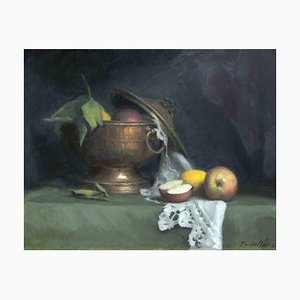 Marco Fariello, Still Life with Vase and Fruit, Oil Painting, 2021-ZCI-1770149