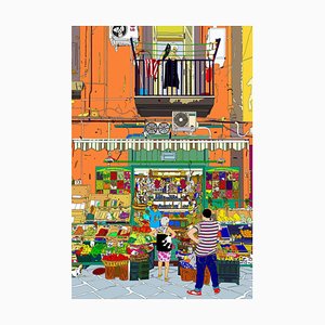 Marco Santaniello, Fruttivendolo in Naples, 2019, Digital Print on Canvas-CHG-1196833