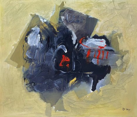 Margot Ledergerber, Abstract Composition, 2021, Acrylic on Masonite-CHG-1414069