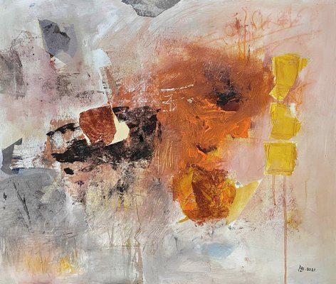 Margot Ledergerber, Abstract Composition, 2021, Mixed Media on Masonite-CHG-1414071