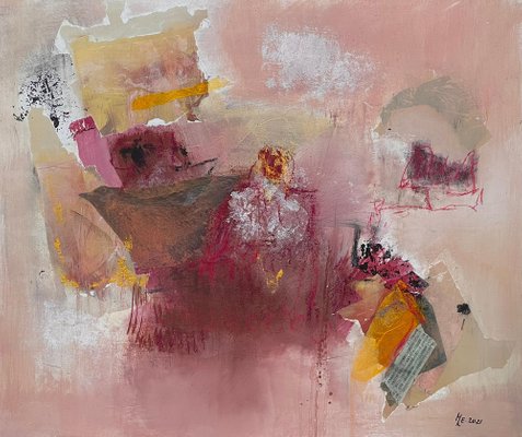 Margot Ledergerber, Abstract Composition, 2021, Mixed Media on Masonite-CHG-1414072