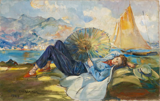 Marguerite Mary Darbour, Sea Scene, Oil on Canvas, 1920s