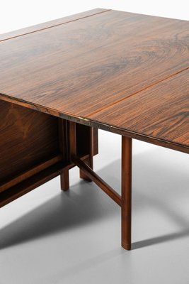 Maria Flap Dining Table in Rosewood, Beech and Brass attributed to Bruno Mathsson, 1950s-SC-2020805