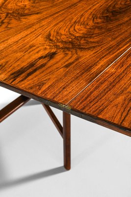 Maria Flap Dining Table in Rosewood, Beech and Brass attributed to Bruno Mathsson, 1950s-SC-2020805