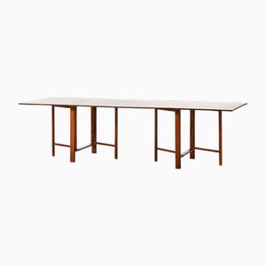 Maria Flap Dining Table in Rosewood, Beech and Brass attributed to Bruno Mathsson, 1950s-SC-2020805