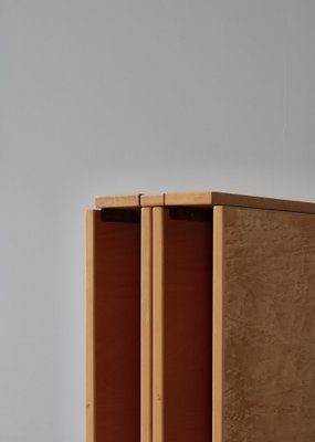 Maria Flap Folding Table in Karelian Birch attributed to Bruno Mathsson for Karl Mathsson, 1977-WRF-1721270