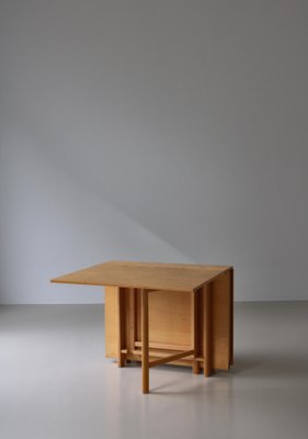 Maria Flap Folding Table in Karelian Birch attributed to Bruno Mathsson for Karl Mathsson, 1977-WRF-1721270