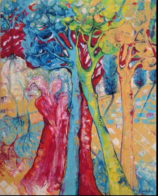 Maria Teresa Bertina, Flanerie Romaine, 2010s, Oil on Canvas