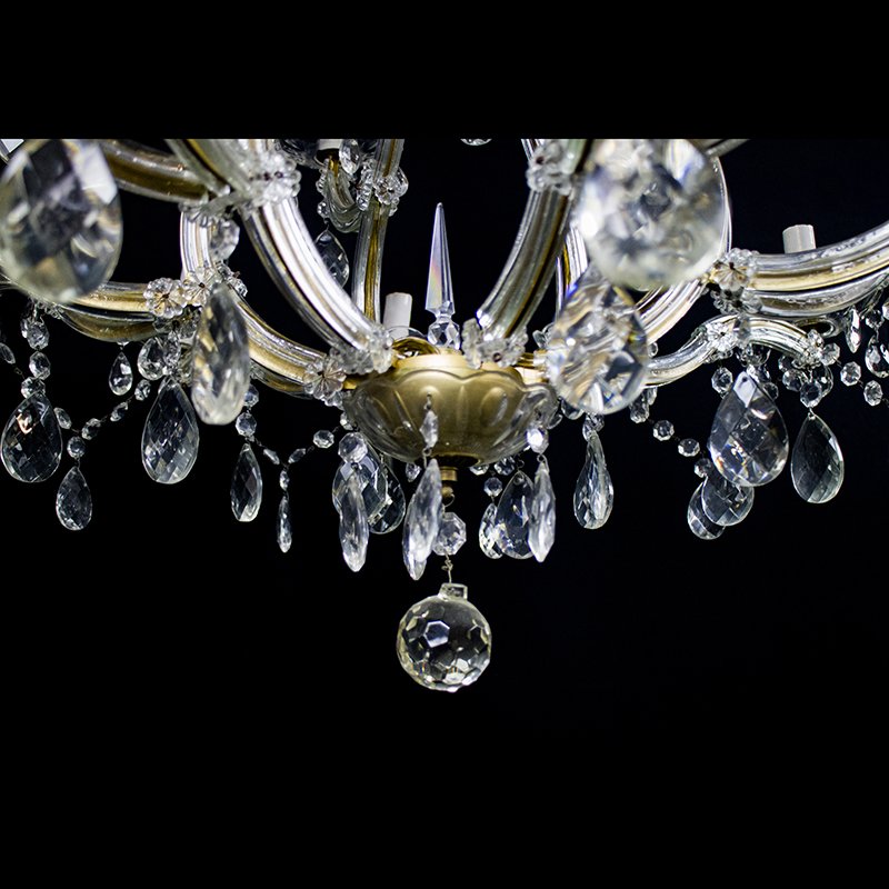 Maria Teresa Chandelier with 18 Lights in Bohemian Crystal, 1950s