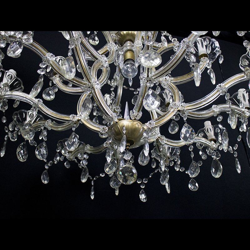 Maria Teresa Chandelier with 18 Lights in Bohemian Crystal, 1950s