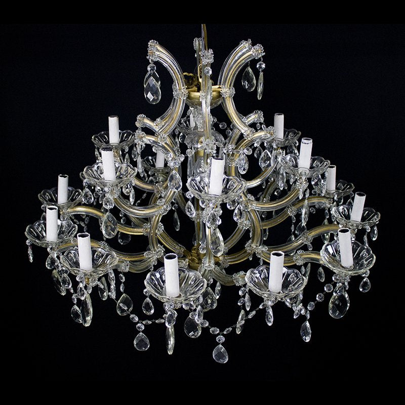 Maria Teresa Chandelier with 18 Lights in Bohemian Crystal, 1950s