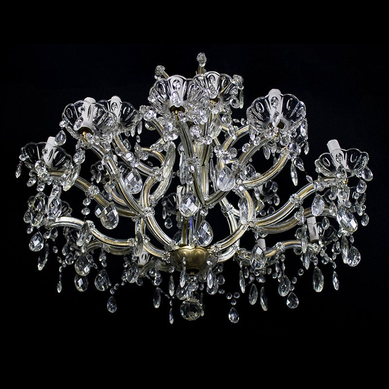 Maria Teresa Chandelier with 18 Lights in Bohemian Crystal, 1950s