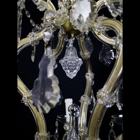 Maria Teresa Chandelier with 6 Lights in Bohemian Crystal, 1950s