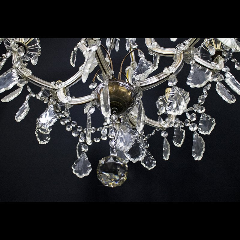 Maria Teresa Chandelier with 8 Lights in Bohemian Crystal, 1950s