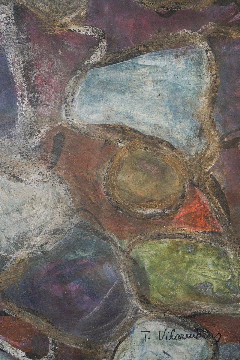 Maria Teresa Vilarrubias, Abstract Composition, 1970s, Artwork on Paper