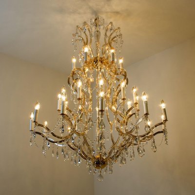 Maria Theresa Gold-Plated Swarovski Chandelier, 1950-VDW-1395271