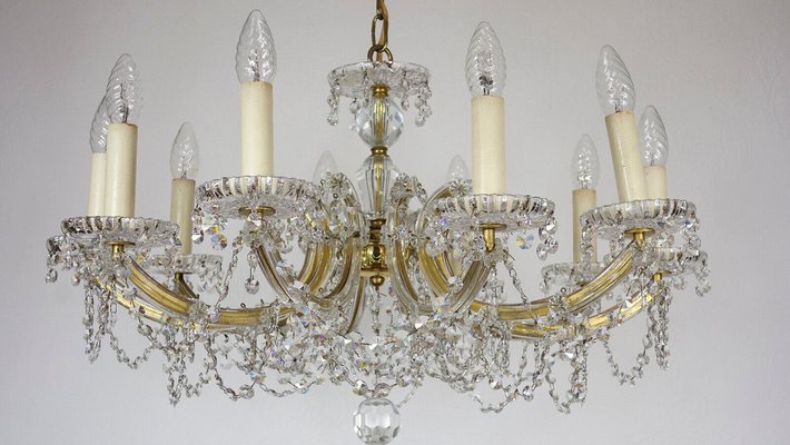 Maria Theresia Style Lead Crystal Chandelier, 1970s-NGU-1780493