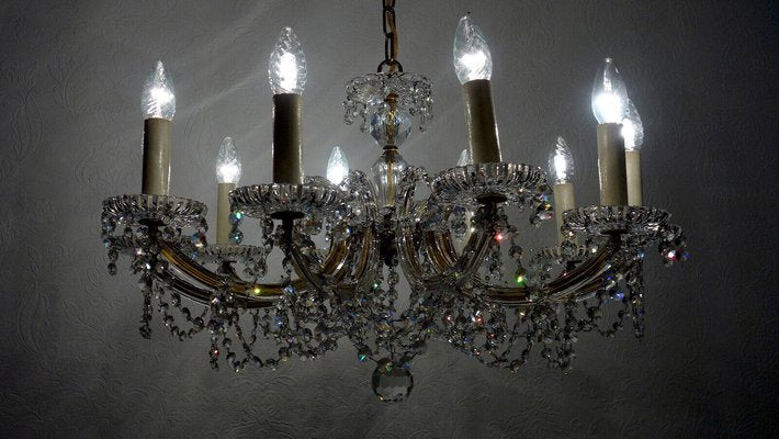 Maria Theresia Style Lead Crystal Chandelier, 1970s-NGU-1780493