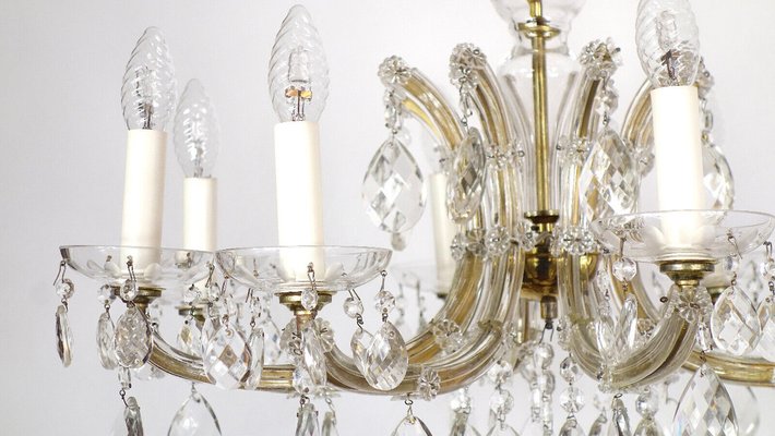 Maria Theresia Style Lead Crystal Chandelier, 1970s-NGU-1780497