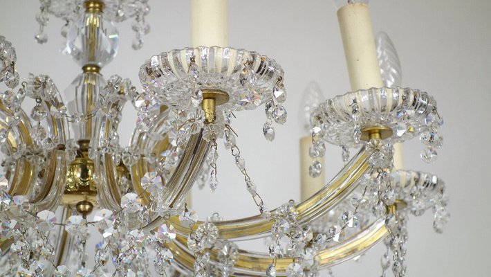 Maria Theresia Style Lead Crystal Chandelier, 1970s-NGU-1780493